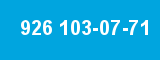 926 103-07-71
